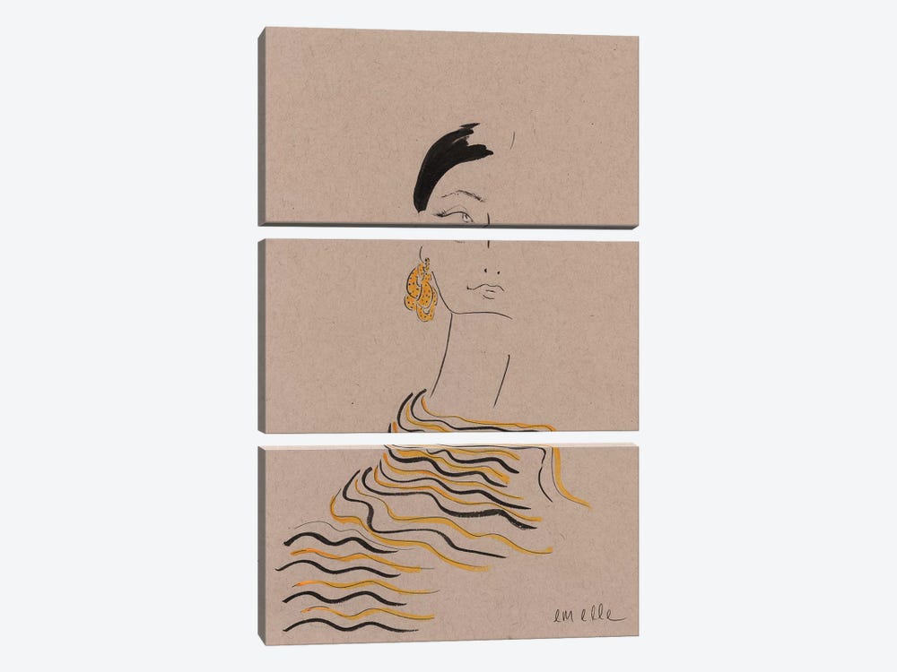In Gold by Em Elle 3-piece Canvas Art