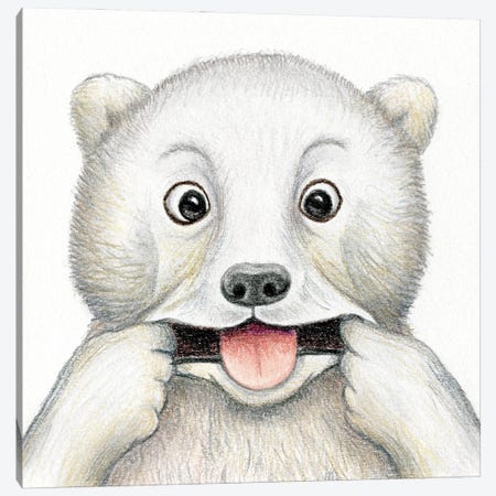 Polar Bear Canvas Print #MLH102} by Miri Leshem-Pelly Canvas Artwork