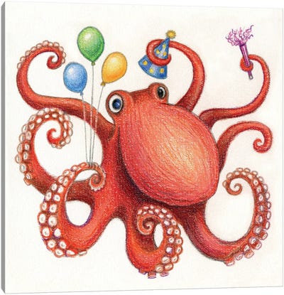 Octopus Canvas Art Print - Miri Leshem-Pelly