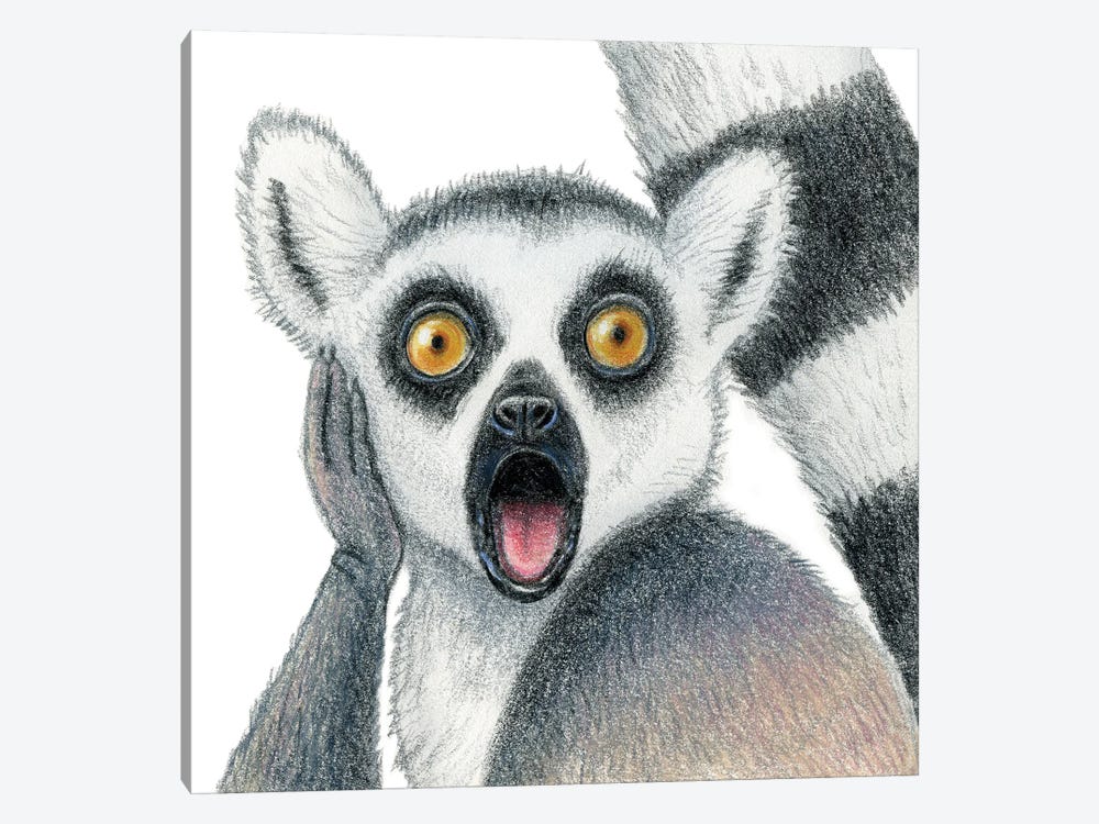 Lemur by Miri Leshem-Pelly 1-piece Canvas Art