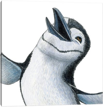 Penguin Canvas Art Print - Miri Leshem-Pelly