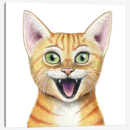 Cat Canvas Print #MLH37} by Miri Leshem-Pelly Canvas Art