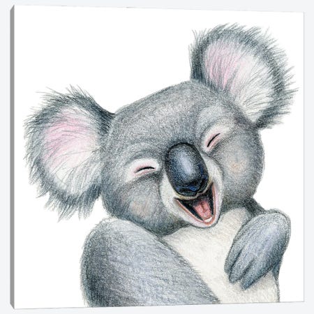 Koala Canvas Print #MLH3} by Miri Leshem-Pelly Canvas Wall Art