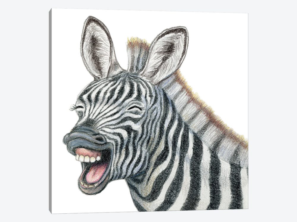 Zebra by Miri Leshem-Pelly 1-piece Canvas Art
