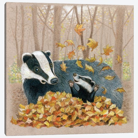 Badgers Forest Canvas Print #MLH56} by Miri Leshem-Pelly Canvas Artwork