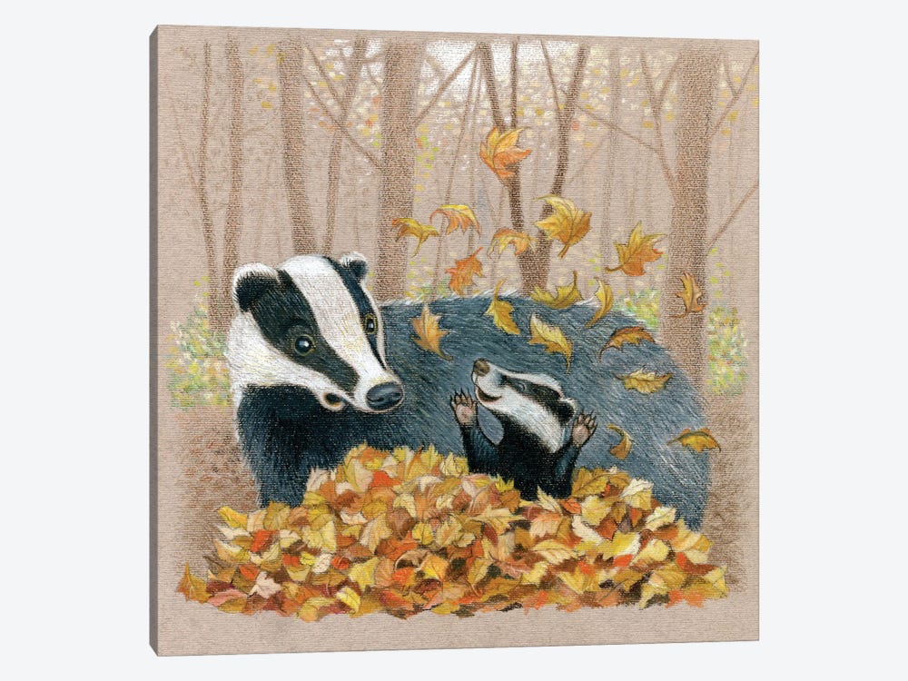Badgers Forest by Miri Leshem-Pelly 1-piece Canvas Art