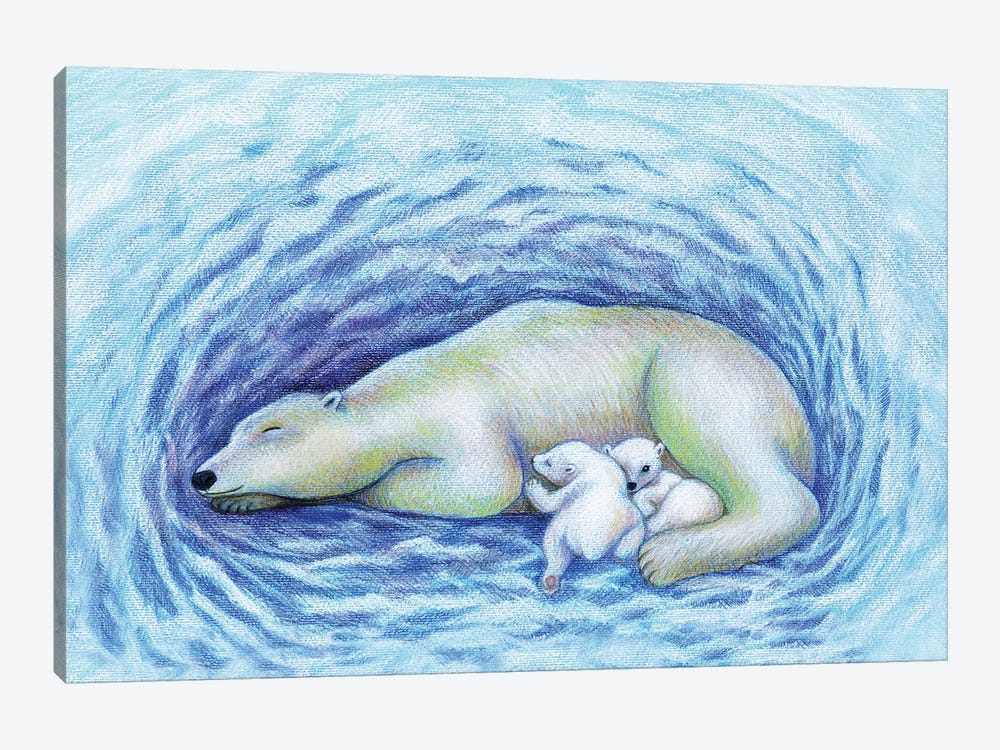 Polar Bear Den by Miri Leshem-Pelly 1-piece Art Print