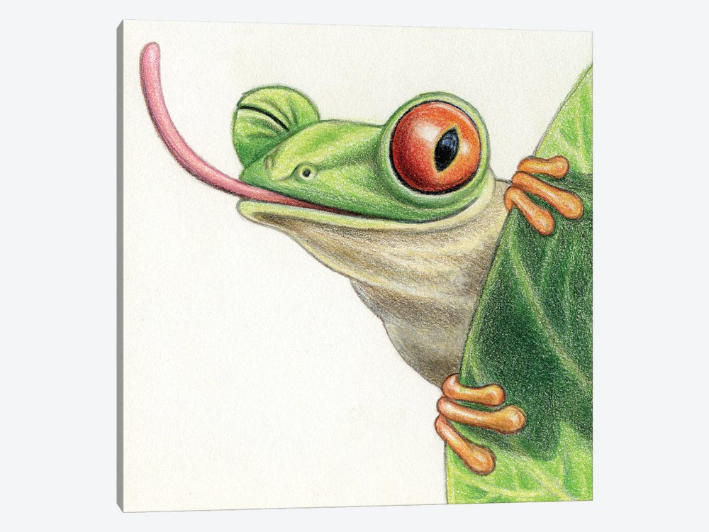 Tree Frog by Miri Leshem-Pelly 1-piece Art Print