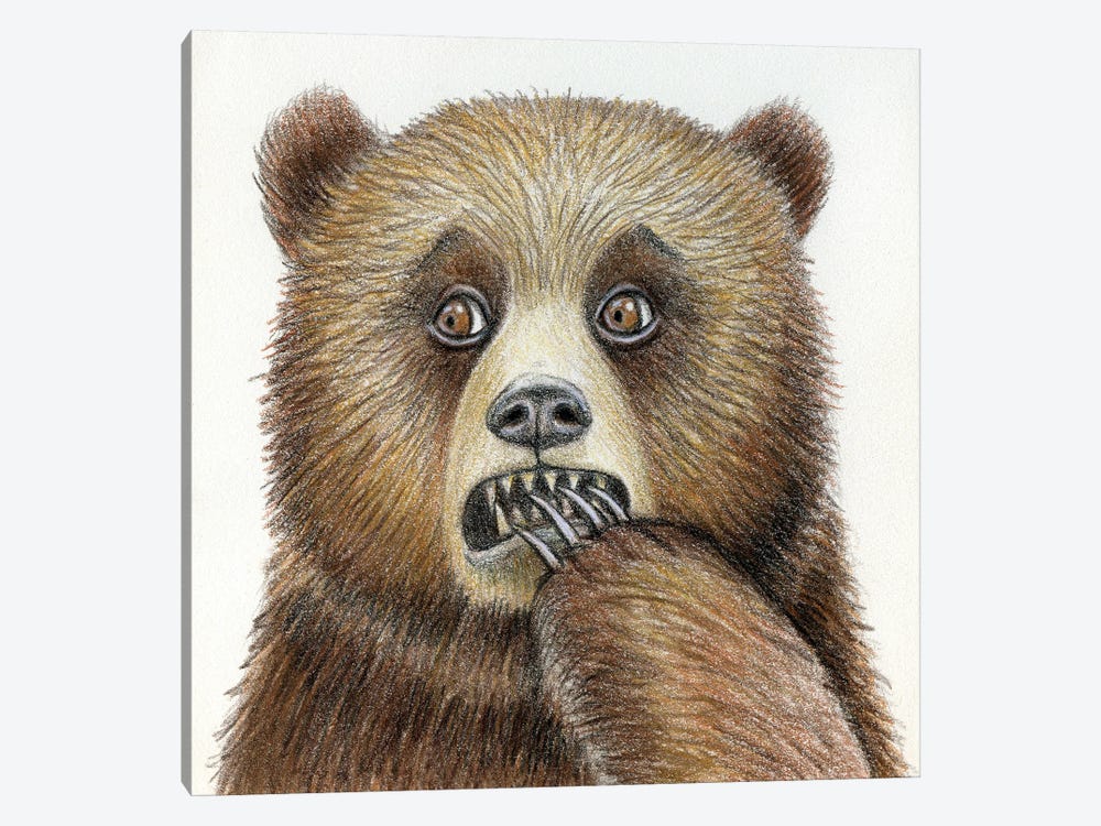 Bear by Miri Leshem-Pelly 1-piece Canvas Art Print