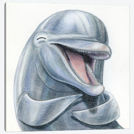 Dolphin Canvas Print #MLH71} by Miri Leshem-Pelly Art Print