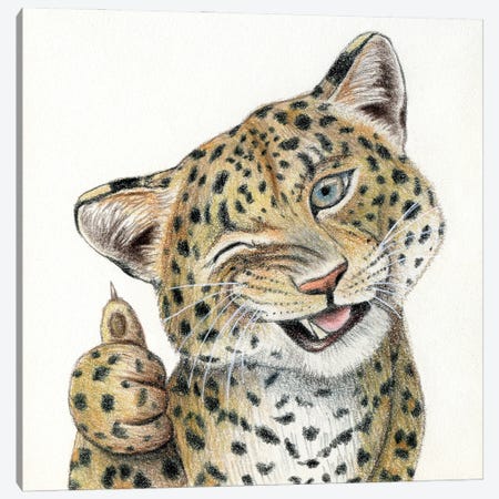 Leopard Canvas Print #MLH73} by Miri Leshem-Pelly Canvas Print