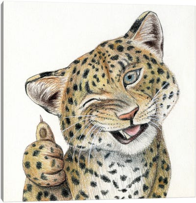 Leopard Canvas Art Print - Miri Leshem-Pelly