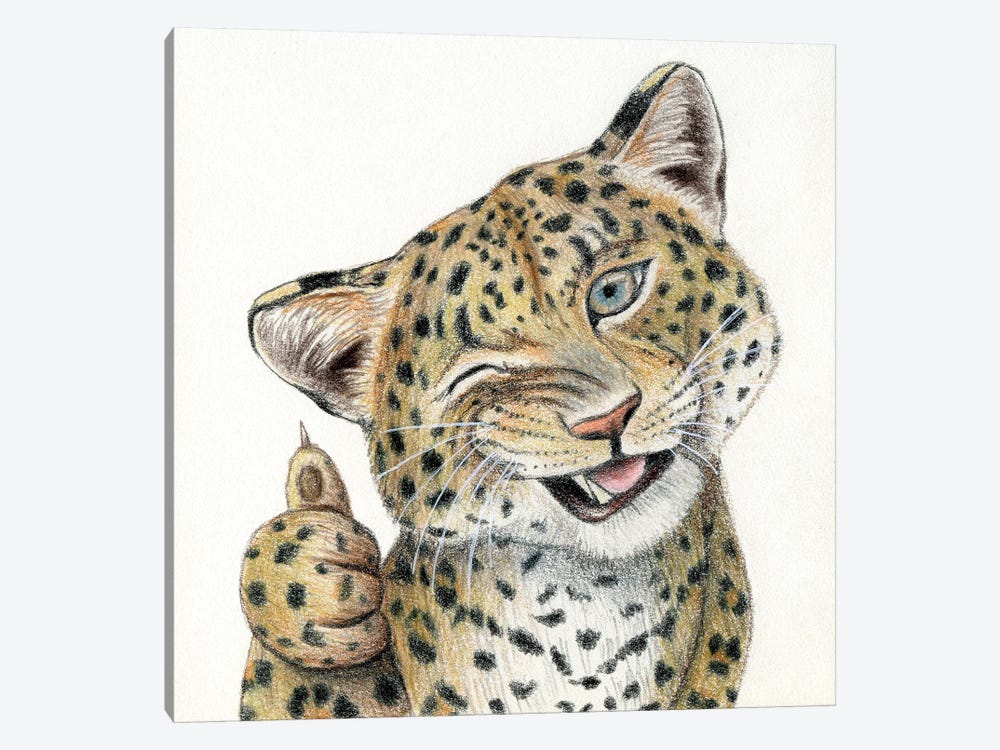 Leopard by Miri Leshem-Pelly 1-piece Canvas Art Print