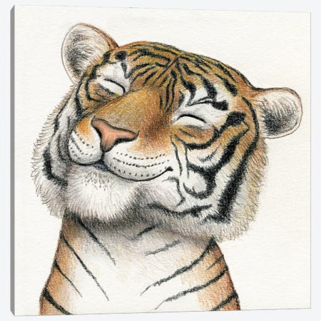 Tiger Canvas Print #MLH86} by Miri Leshem-Pelly Art Print