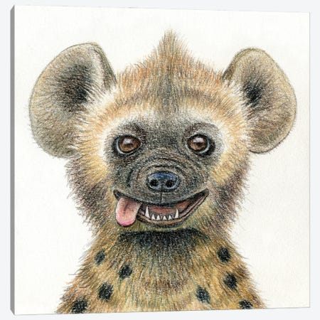 Hyena Canvas Print #MLH88} by Miri Leshem-Pelly Canvas Wall Art