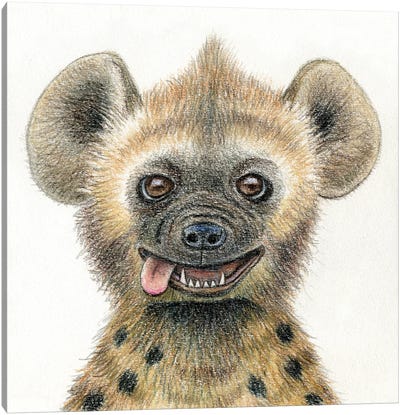 Hyena Canvas Art Print - Miri Leshem-Pelly