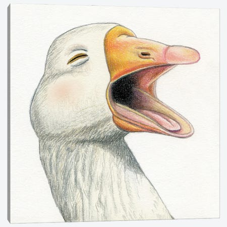 Goose Canvas Print #MLH94} by Miri Leshem-Pelly Canvas Artwork