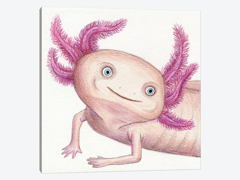 Axolotl by Miri Leshem-Pelly 1-piece Art Print