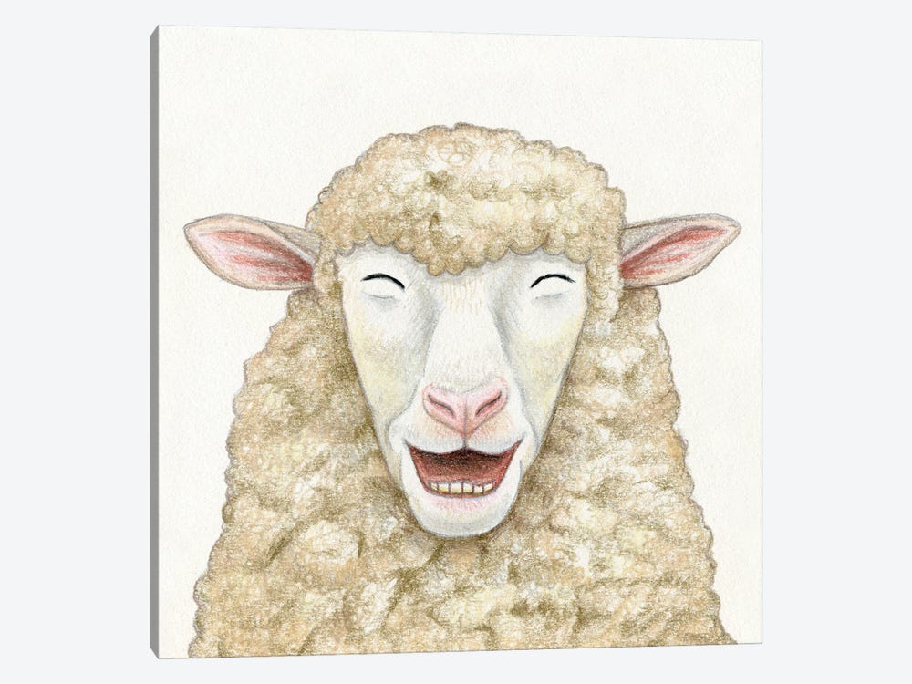Sheep by Miri Leshem-Pelly 1-piece Canvas Print