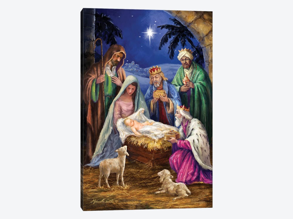 Holy Family With Three Kings by Marcello Corti 1-piece Canvas Art Print