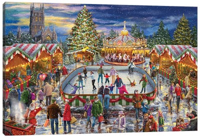Winter Carnival Canvas Art Print - Christmas Scenes