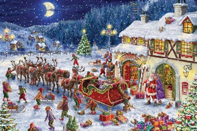 Packing up the Sleigh by Marcello Corti framed wall art