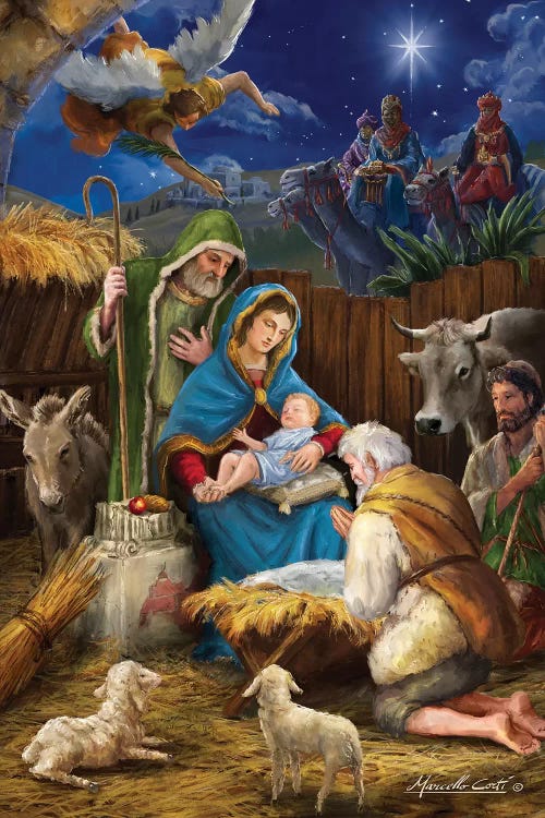 Mary And The Shepards by Marcello Corti wall art