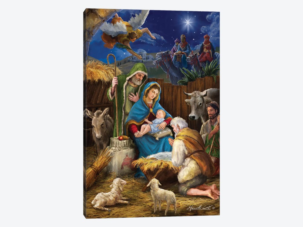 Mary And The Shepards by Marcello Corti 1-piece Art Print