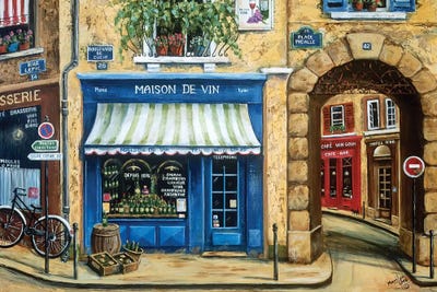 Maison de Vin by Marilyn Dunlap framed canvas print