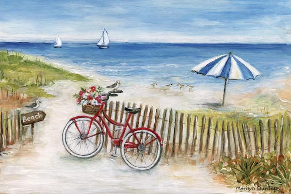 Kids Nautical Art: Beach Ride II by Marilyn Dunlap