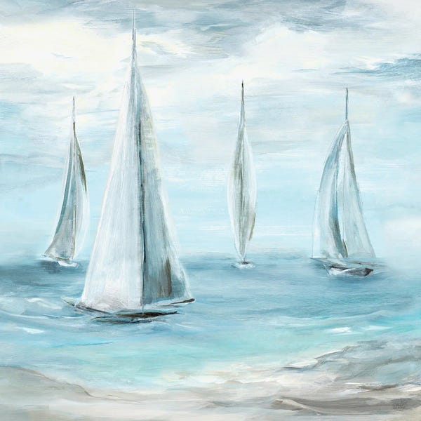 Large Coastal Art - Canvas Prints: Soft Summer Wind I by Marilyn Dunlap