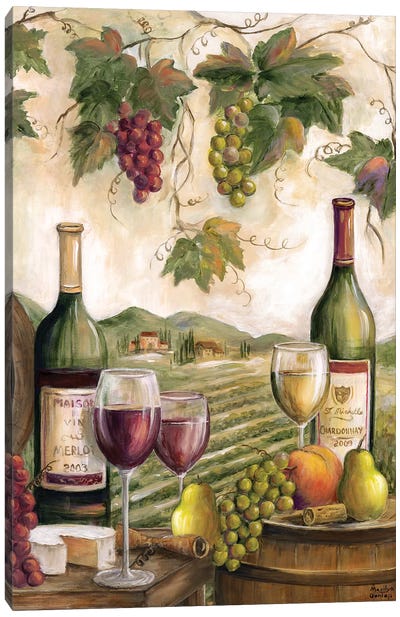 Country Red and White Canvas Art Print - Grape Art