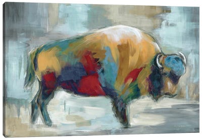 Wild and Free Canvas Art Print - Bull Art