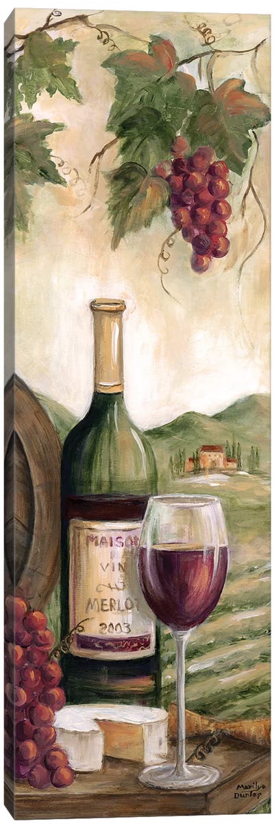 Wine Country Red Canvas Art Print - Still Life