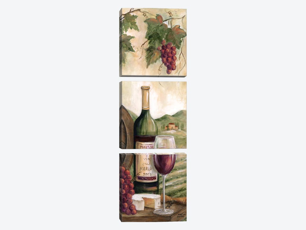 Wine Country Red by Marilyn Dunlap 3-piece Canvas Art Print