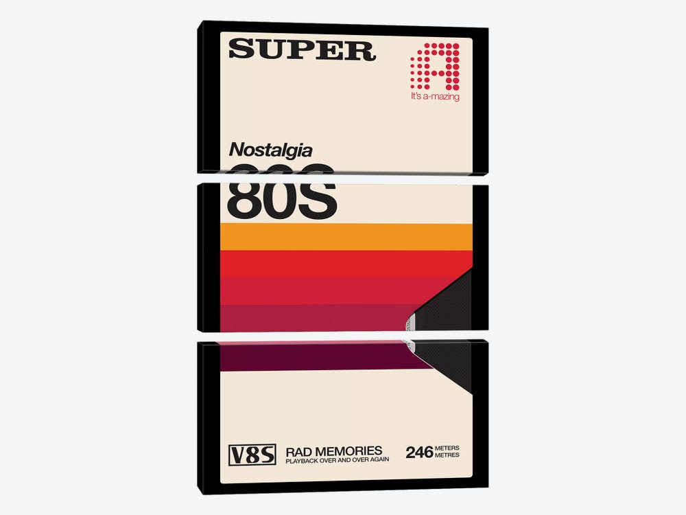 Super Tape by Mathiole 3-piece Canvas Wall Art
