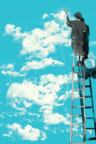 Kids Inspirational Art: The Optimist by Mathiole