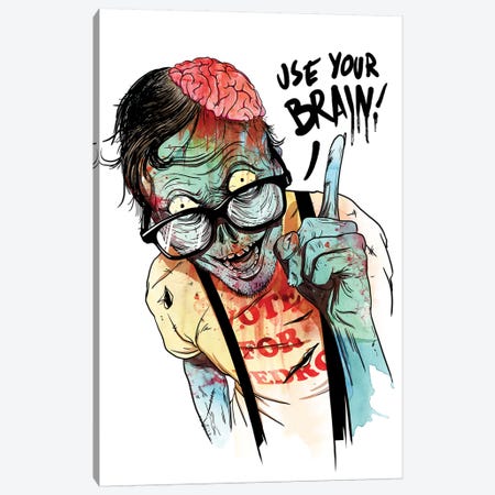 Use Your Brain Canvas Print #MLO119} by Mathiole Canvas Artwork