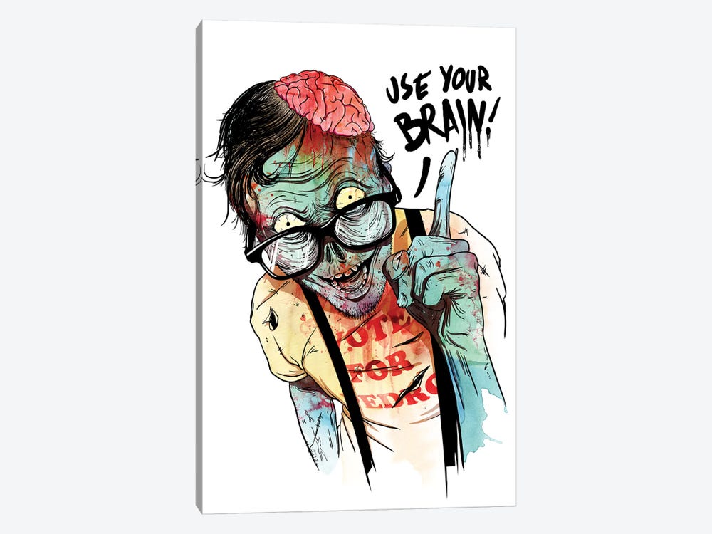 Use Your Brain by Mathiole 1-piece Canvas Wall Art
