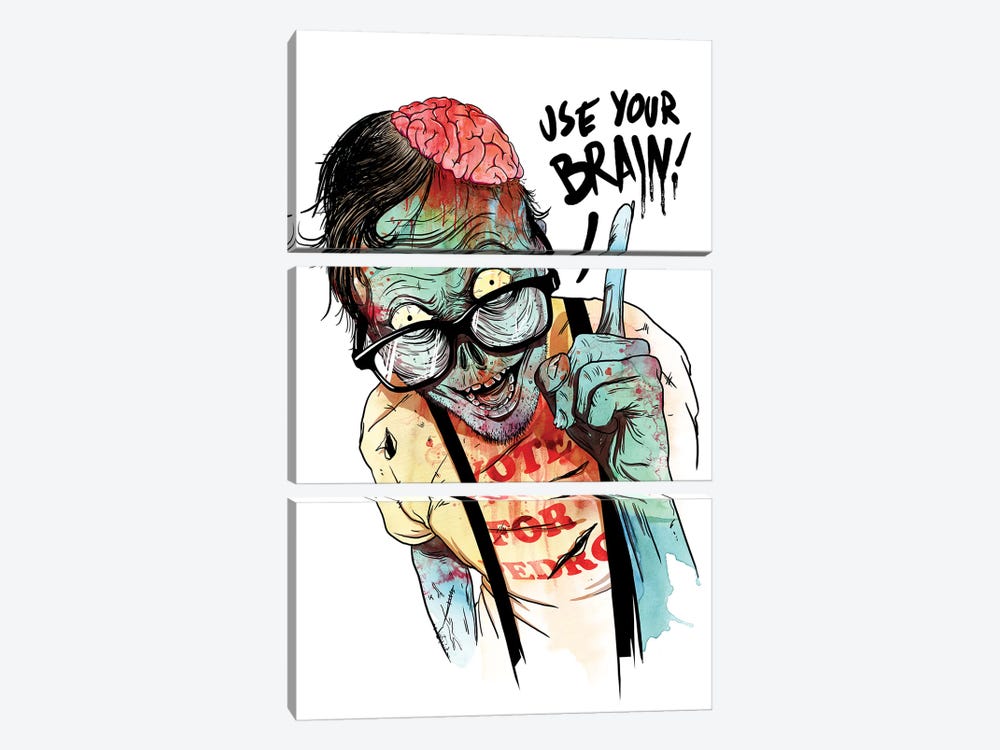 Use Your Brain by Mathiole 3-piece Canvas Artwork