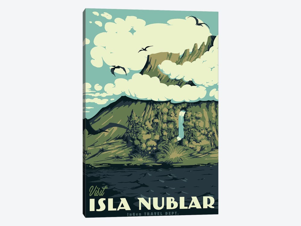 Visit Isla Nublar by Mathiole 1-piece Canvas Artwork