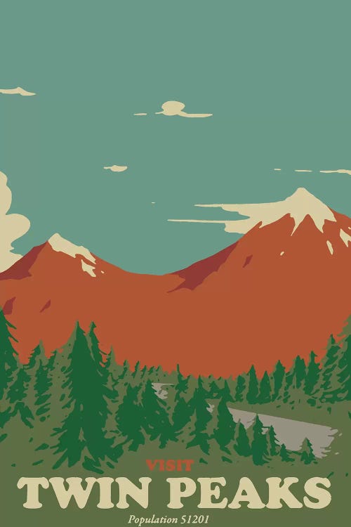 Visit Twin Peaks by Mathiole wall art