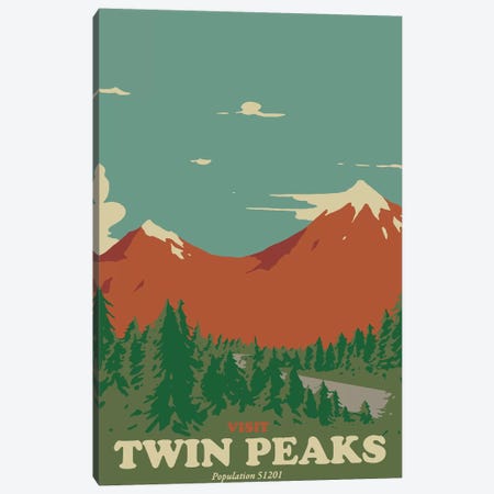 Visit Twin Peaks Canvas Print #MLO127} by Mathiole Canvas Artwork