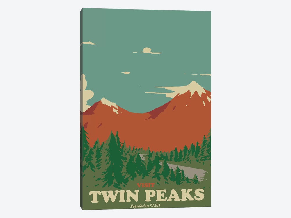 Visit Twin Peaks by Mathiole 1-piece Canvas Art Print