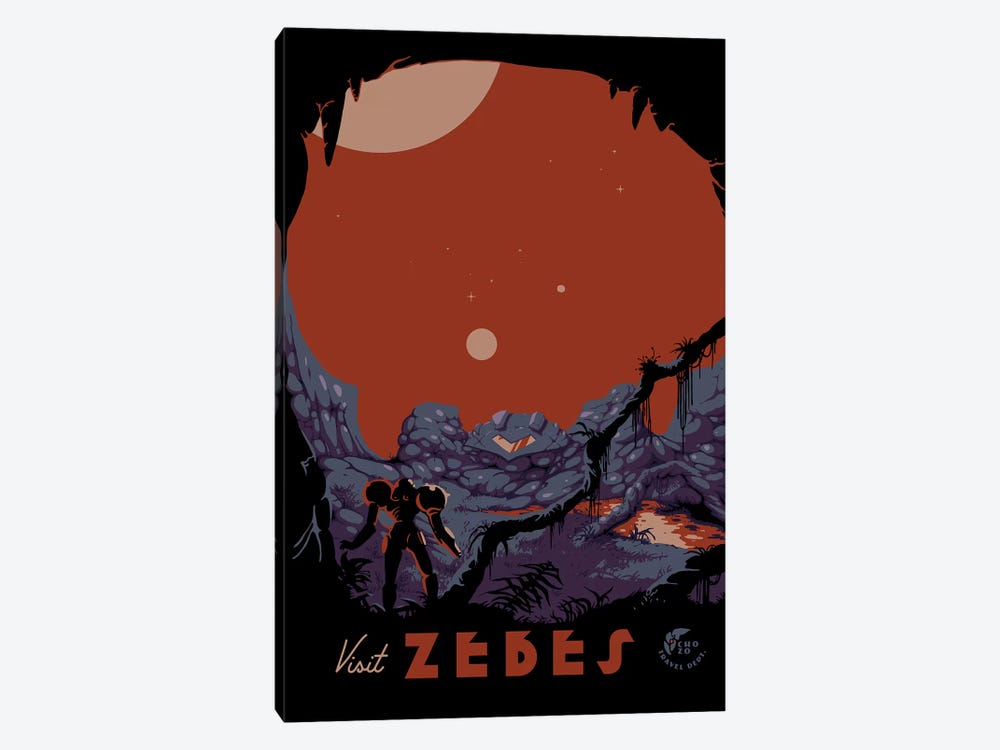 Visit Zebes by Mathiole 1-piece Canvas Print
