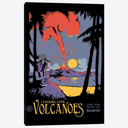 Volcano Canvas Print #MLO131} by Mathiole Canvas Art