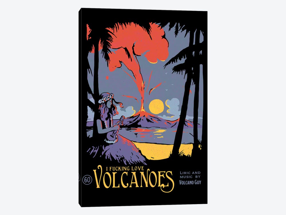 Volcano 1-piece Canvas Wall Art
