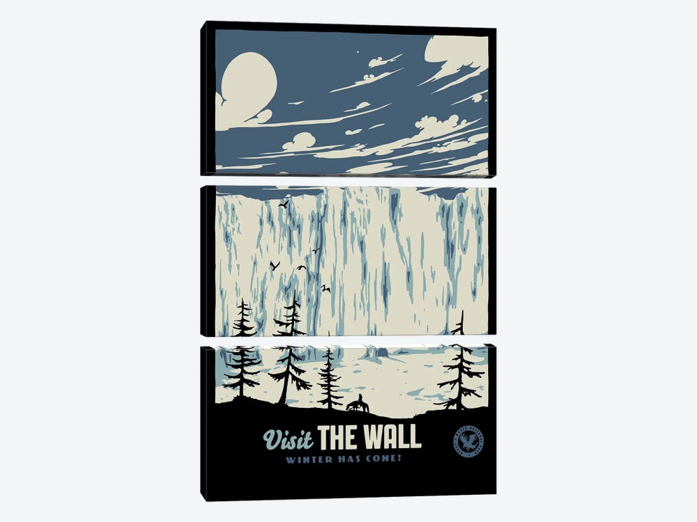 Visit The Wall II by Mathiole 3-piece Canvas Print