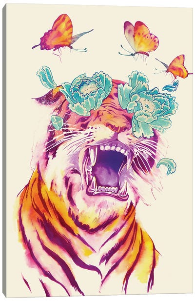 Tropicalia Canvas Art Print - Tiger Art