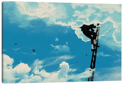 Up There Canvas Art Print - Mathiole